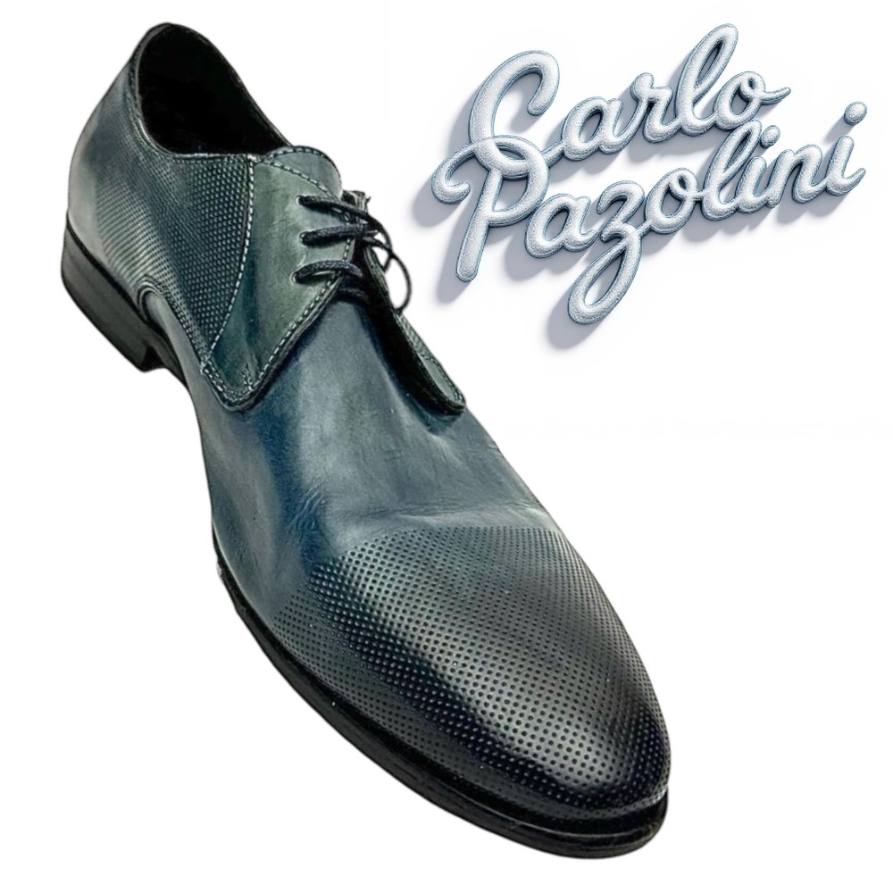 Carlo Pazolini Men’s Blue Leather Oxford Dress Shoes – EU 42 / US 9